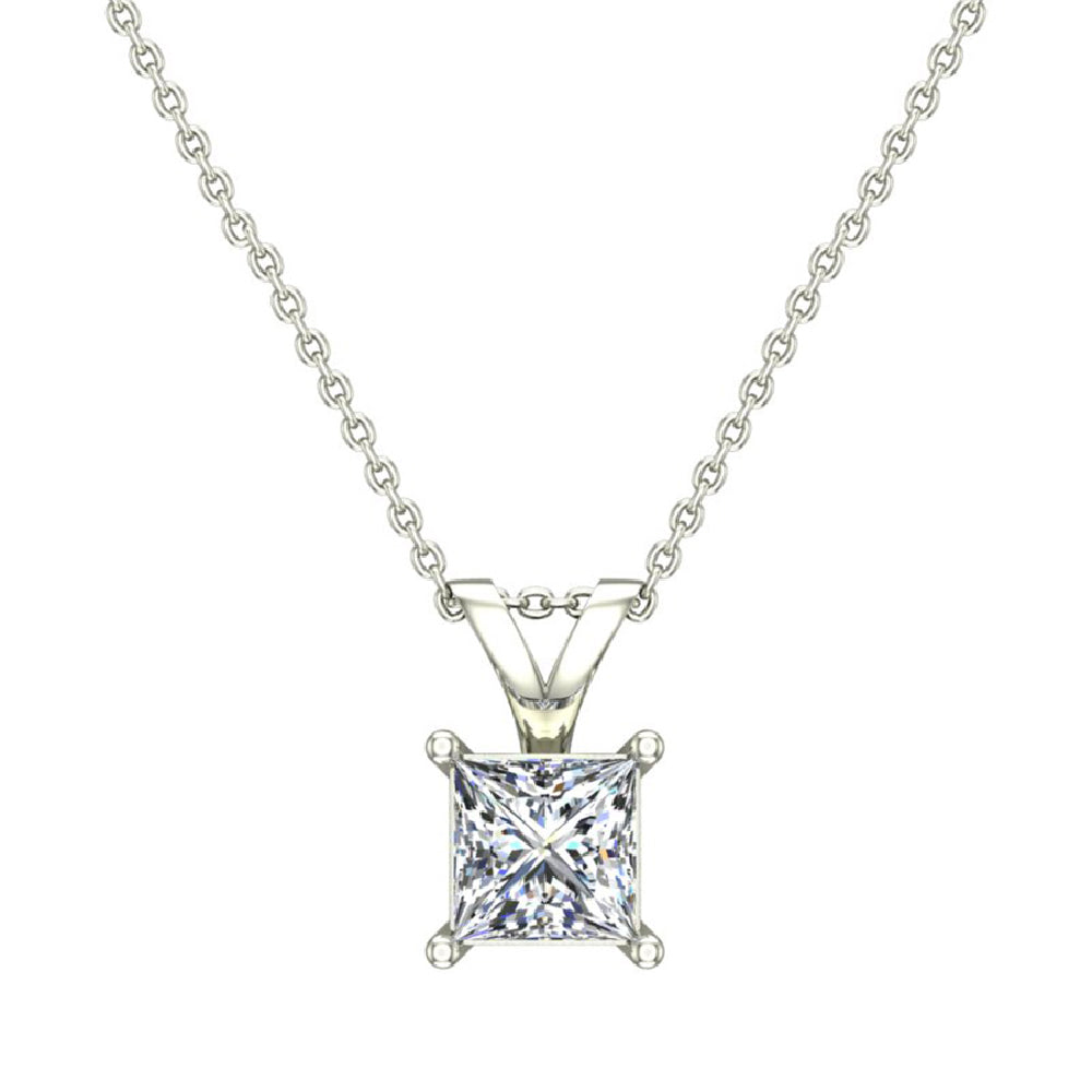 Diamond Solitaire Necklace by Glitz Design
