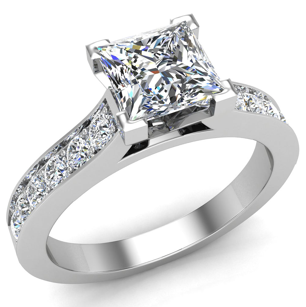 Sidestone Diamond Engagement Rings by Glitz Design