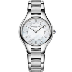 Noemia Ladies Quartz White Mother-of-Pearl Watch, 32 mm stainless steel, white mother-of-pearl dial, silver indexes 5132-ST-85081