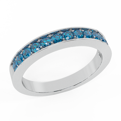 0.33 ct tw Semi-Eternity Wedding Ring Diamond Band White Gold