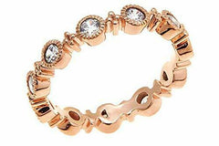 Leslie Greene Cubic Zirconia Orsay 14K Rose Gold Over Wedding Band Ring Size 7