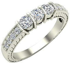 Three-stone Diamond Rings