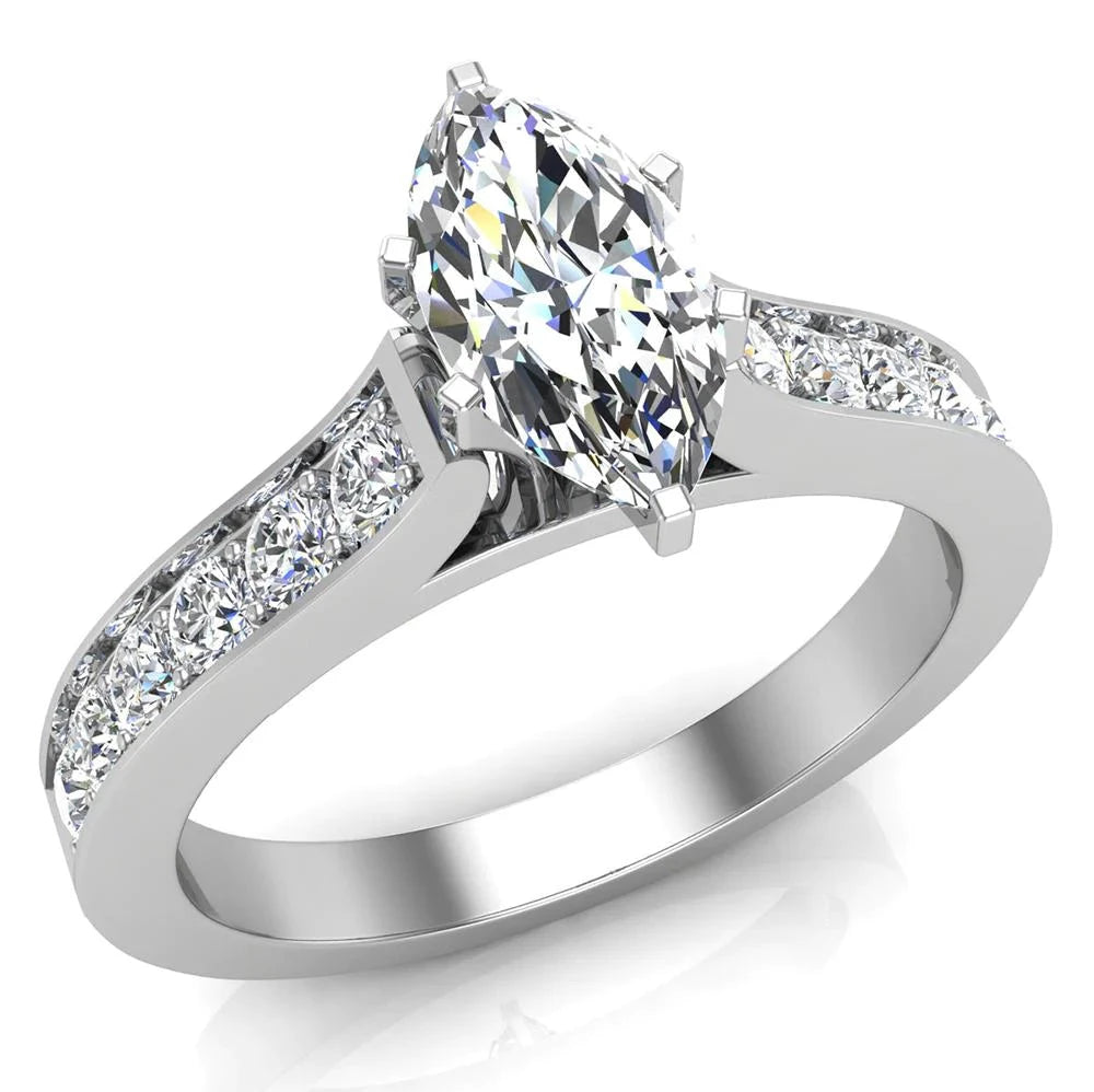 Marquise brilliant Diamond Engagement Rings by Glitz Design