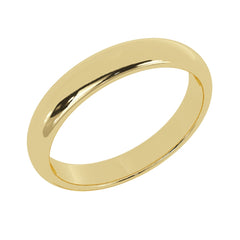 5 mm 14K Gold Wedding Band Plain Low Dome Style Ring
