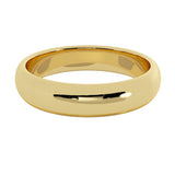 5 mm 14K Gold Wedding Band Plain Low Dome Style Ring