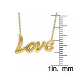 14K Yellow Gold Love Necklace 18'' Chain 10mm by 20mm - Yellow Gold