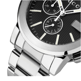 G-Chrono Black Dial Stainless Steel Men's Watch (YA101204)