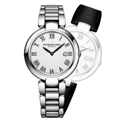 Shine Ladies Quartz Date Interchangeable Bracelet Watch, 32mm stainless steel bracelet, silver dial, Roman numerals (1600-ST-00659)