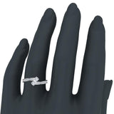 14K Gold Ring Diamond Engagement Ring for Women 2-Stone Glitz Design (G,SI) - Rose Gold