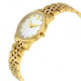 Museum Classic White Mother Of Pearl Set with Diamonds Dial Ladies Watch 0606998