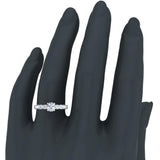 Diamond Engagement Ring Shoulder Accent Diamonds 14K Gold-G,I1 - Rose Gold