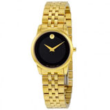 Museum Classic Black Dial Yellow Gold PVD-finished Stainless Steel Ladies Watch 0607005 - Yellow Gold