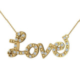 0.32 ct Diamond Love Necklace 14K Gold (G,SI) - Yellow Gold