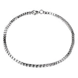 Stainless Steel Set of 3 Chain Ankle Bracelets