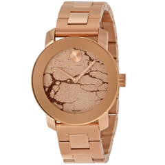 Bold Rose Gold Glitter Dial Rose Gold Ion-plated Ladies Watch 3600347
