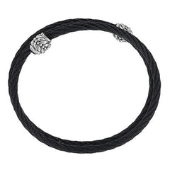 Mirell Titanium Cable & Sterling Wrap Bracelet