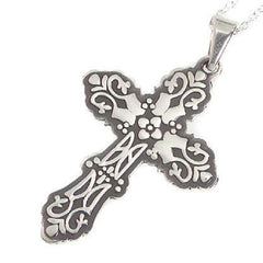 Artisan Crafted Sterling Cross Pendant w/24" Chain