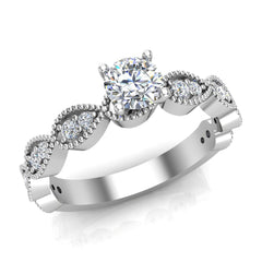 Diamond Engagement Ring for Women Enthralling Infinity Style White Gold