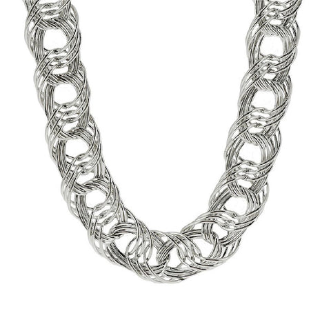 Sterling Bold Woven 20" Necklace, 51.50g