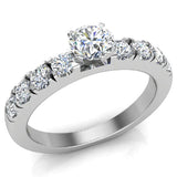 Engagement Rings for Women Round Brilliant 14K Gold 1.00 ct GIA - White Gold