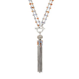 Joan Rivers 38" Beaded Toggle Necklace with Tassel