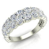 1.67 Ct Connect the Dots Diamonds Two Rows Riviera Fashion Band 14K Gold-SI - White Gold