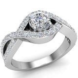 Diamond Engagement Ring 14k Gold 0.80 ct tw (G,I1) - White Gold
