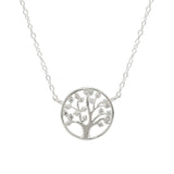 Sterling Crystal Adjustable Family Tree Necklace