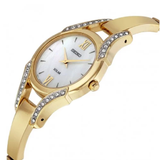 Solar Mother of Pearl Gold-tone Ladies Watch