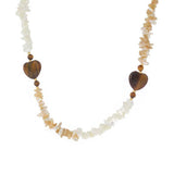 Lee Sands Tiger's-eye Heart Bead Necklace