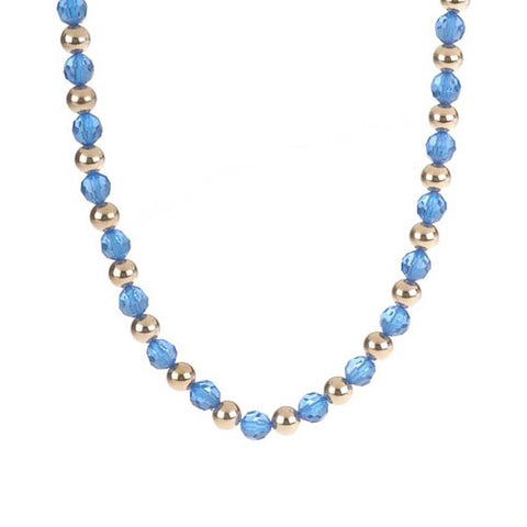 Faceted and High Polished Beaded Fashion Necklace