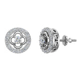 14K  Gold Diamond Stud Earrings Round Shape 0.67 carat-I,I1 - White Gold