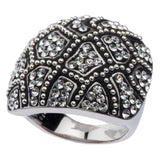Chelsea Taylor Sterling Crystal and Beaded Design Ring