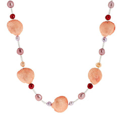 Lee Sands Puffed Shell & Cultured Pearl Necklace