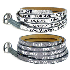 Good Works Set of 2 Inspiration Wrap Bracelet