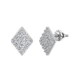 Diamond Kite Shape Pave Diamond Earrings 1/2 ct 14K Gold-G,SI - White Gold