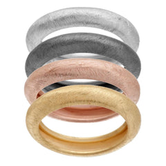 Vicenza Silver Sterling Set of Four Satin Finish Stack Rings