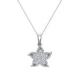 Starfish 18K Gold Necklace Ocean/Beach Jewelry 0.75 Carat-G,VS - White Gold