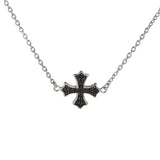 David English Diamonique Petite Cross Necklace Sterling
