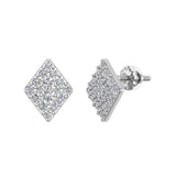 Diamond Kite Shape Pave Diamond Earrings 1/2 ct 18K Gold-G,VS - White Gold