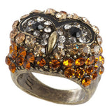 Joan Rivers Pave' Crystal Owl Cocktail Ring