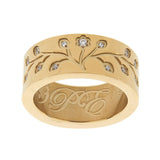 Stainless Steel Family Tree Engraved Ring