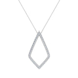 0.72 ct tw Kite Necklace Diamonds 14K Gold-L,I2 - White Gold