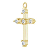 Diamond Cross Necklaces 10K Yellow Gold with Chain - Yellow Gold