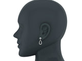 1.66 Ct Fashion Diamond Dangle Earrings Artisanal Tear Drop 14K Gold-G,SI - White Gold