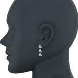 14k Triangle Diamond Chandelier Earrings Waterfall Style 0.95 ct-G,SI - White Gold