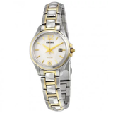 Core Solar Silver Dial Two-tone Ladies Watch
