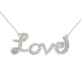 0.32 ct Diamond Love Necklace 14K Gold (G,SI) - White Gold
