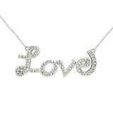 0.32 ct Diamond Love Necklace 14K Gold (I,I1) - White Gold