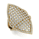 Alluring Marquise Shape Diamond Cocktail Ring 1.54 ctw 14K Gold Glitz Design (I,I1) - Yellow Gold